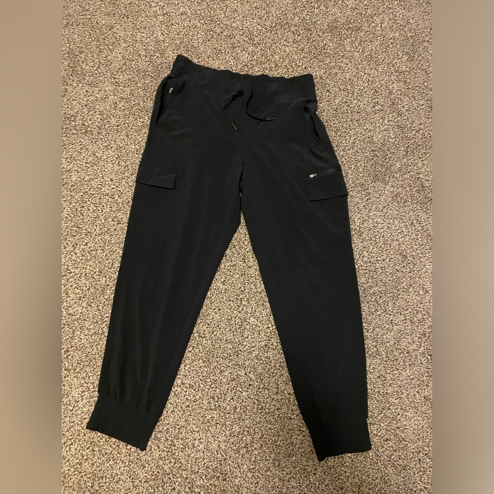 Athletic cargo joggers.